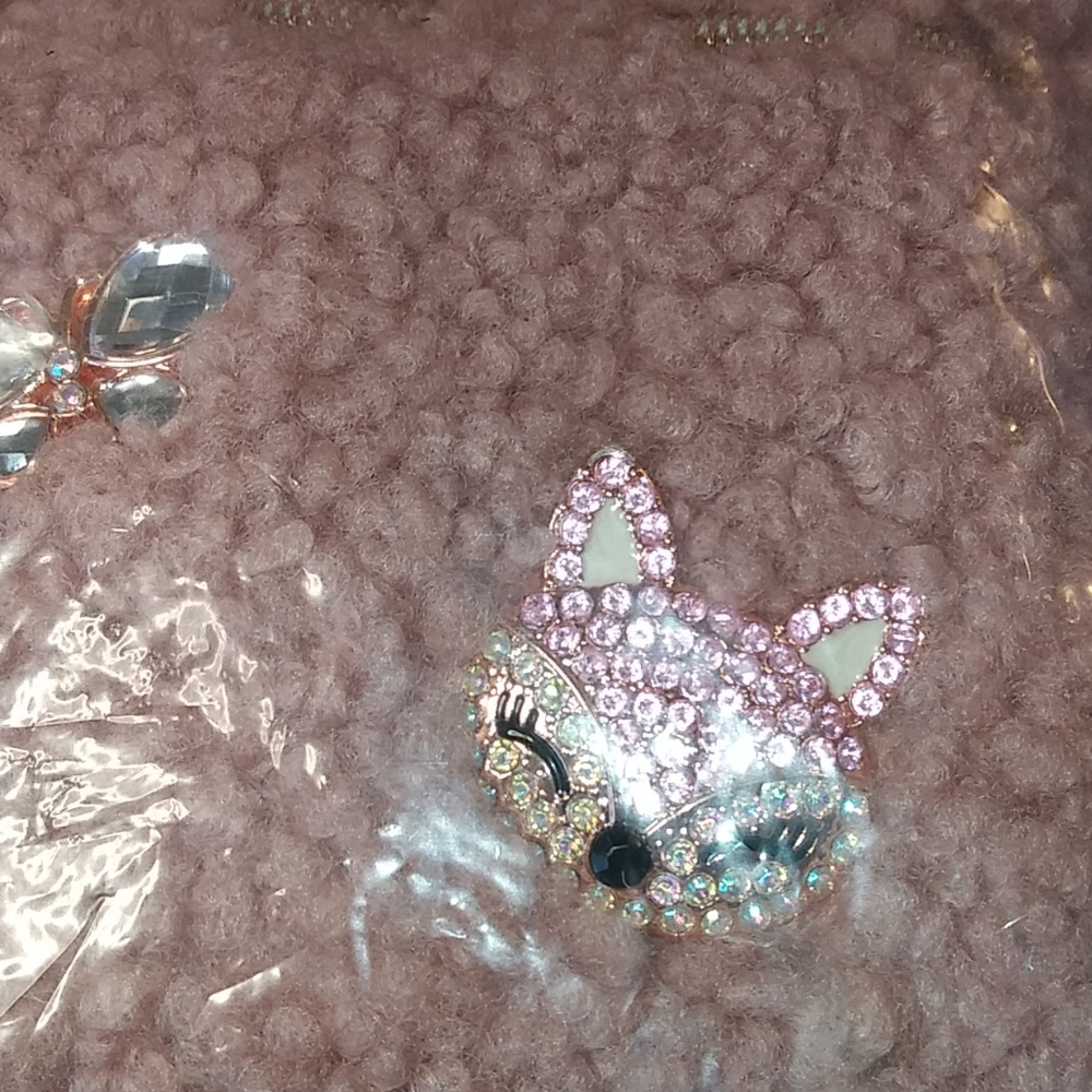 Girls Jeweled Critter Sherpa Mini Backpack - Picture 7 of 7